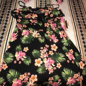Black Dress with flower print